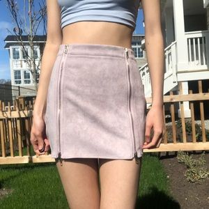 Misguided Faux Suede Mini Skirt